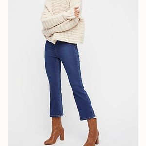 Free People Ultra-High crop jeans